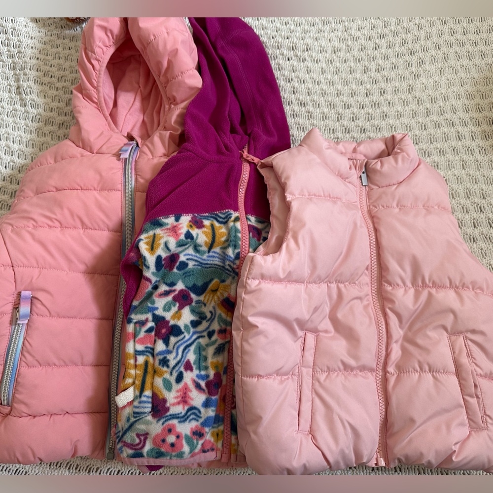 Pink Kids Puffer Jacket